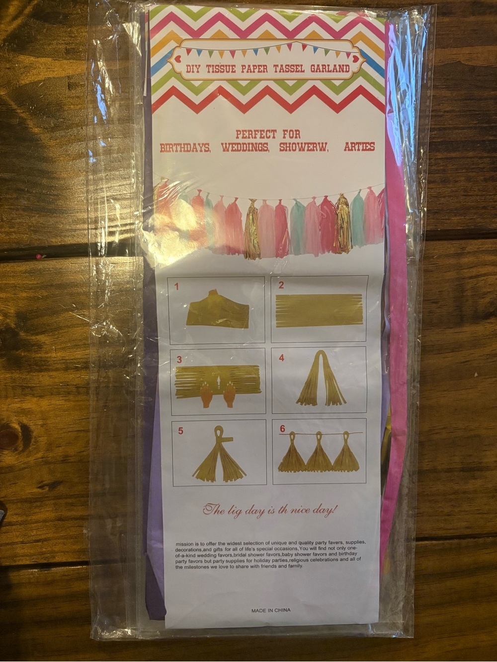 DIY Tissue Paper Tassel Garland
